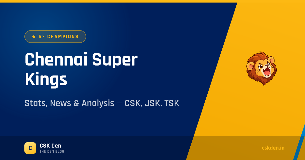 CSK Den — Super Kings Stats, News & Analysis: CSK, JSK, TSK